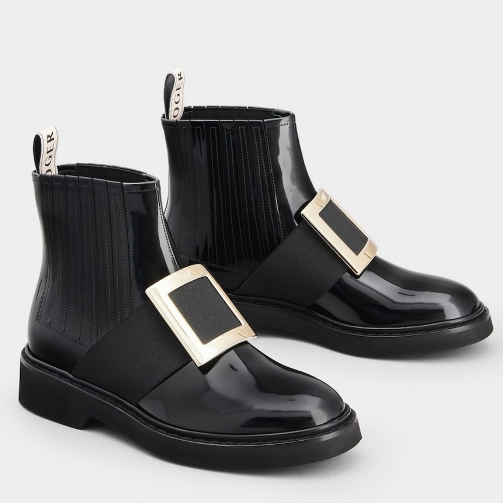 Roger Vivier Chelsea Viv' leather Ankle Boots by Roger Vivier